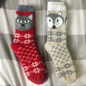 🍯 two pairs: double layered sweater socks